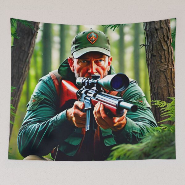 Item preview, Hunter Hiding in the Bush designed and sold by GrizzlyCollective.