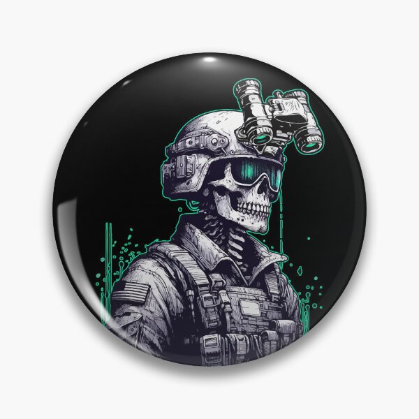Item preview, Skeleton Skull Soldier Night Vision designed and sold by TomFrontierArt.