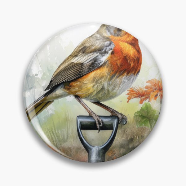 Item preview, Red Robin on a  Garden Spade designed and sold by kathleenjean.