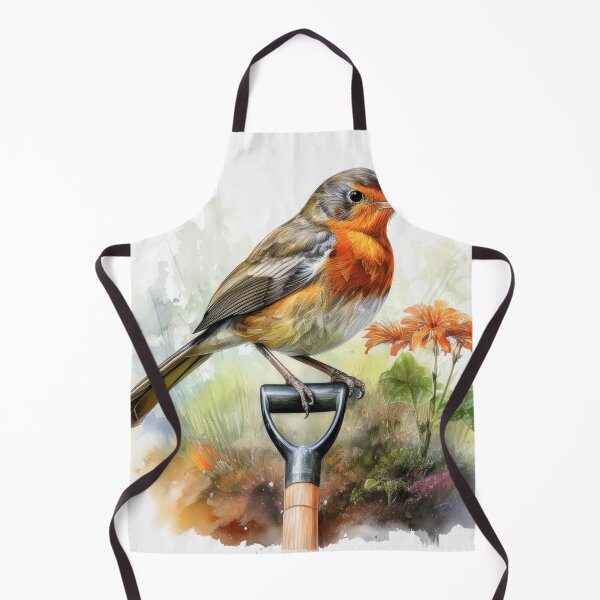 Item preview, Red Robin on a Garden Spade designed and sold by kathleenjean.