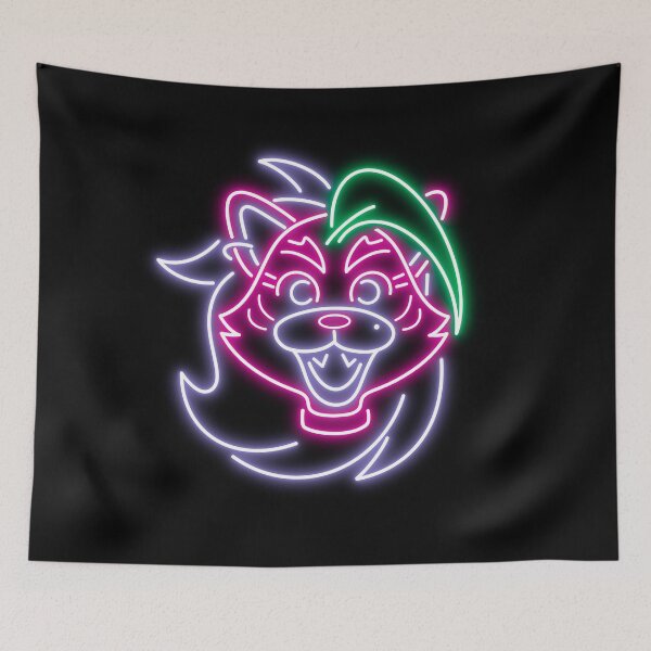 Item preview, Roxanne Wolf Neon Lights Mascot Icon designed and sold by missmelodyferal.