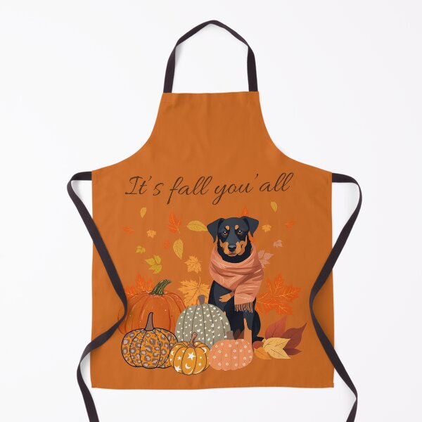Item preview, "It's Fall Y'all - Cozy Beauceron with Pumpkins and Leaves" designed and sold by GoodyPaws.