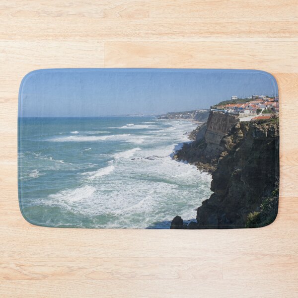 Item preview, Wonderful landscapes in Portugal. Scenic coastline in Eirceira. View from the cliff. Wavy sea. Rocky skerries. designed and sold by Maurizio Fabbroni.