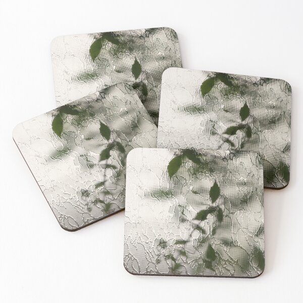 Item preview, Etched Glass Abstract with Delicate Blurry Leaves designed and sold by Georgia Mizuleva.