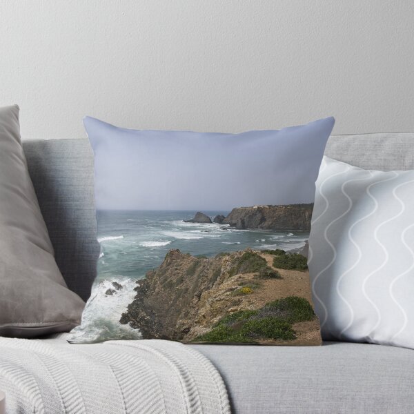 Item preview, Wonderful landscapes in Portugal. Scenic coastline in Odeceixe. Praia de Odeceixe view from the cliff. Wavy sea. Rocky skerries. designed and sold by Maurizio Fabbroni.