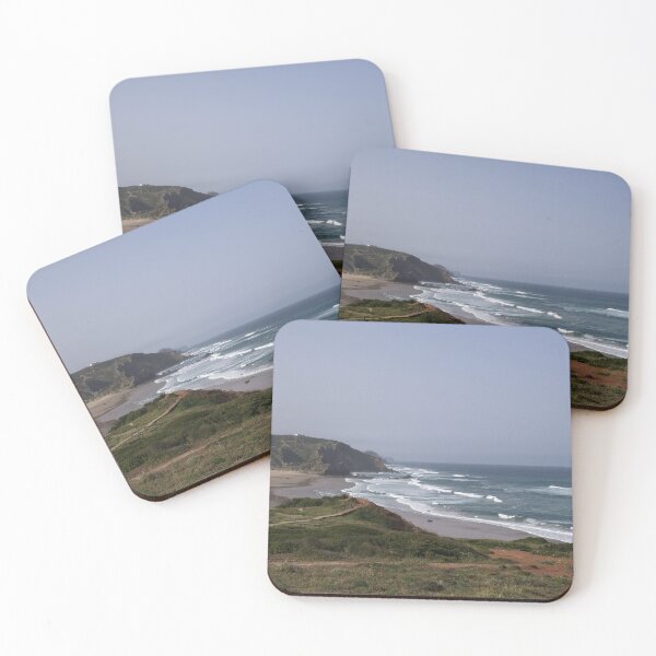 Item preview, Wonderful landscapes in Portugal. Scenic coastline in Vila do Bispo. Praia do Amado view from the cliff. Wavy sea. Rocky skerries.  designed and sold by Maurizio Fabbroni.