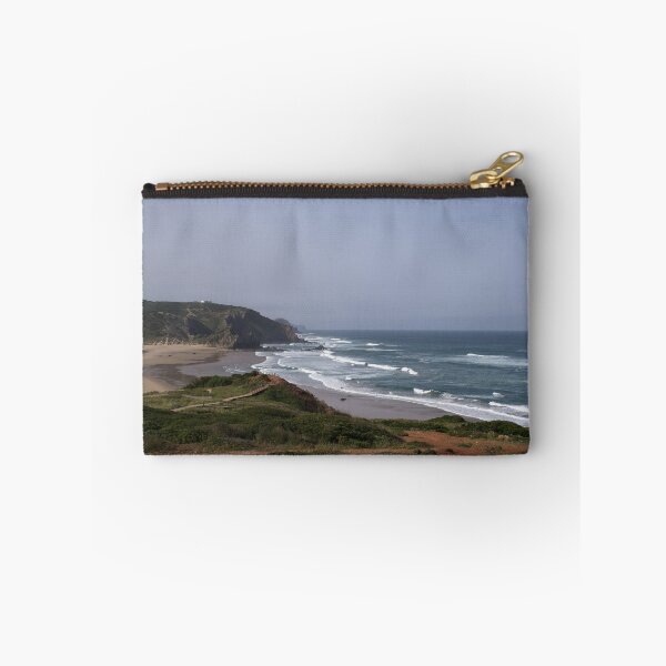 Item preview, Wonderful landscapes in Portugal. Scenic coastline in Vila do Bispo. Praia do Amado view from the cliff. Wavy sea. Rocky skerries.  designed and sold by Maurizio Fabbroni.