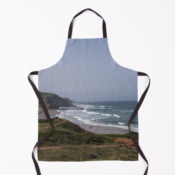 Item preview, Wonderful landscapes in Portugal. Scenic coastline in Vila do Bispo. Praia do Amado view from the cliff. Wavy sea. Rocky skerries. designed and sold by Maurizio Fabbroni.