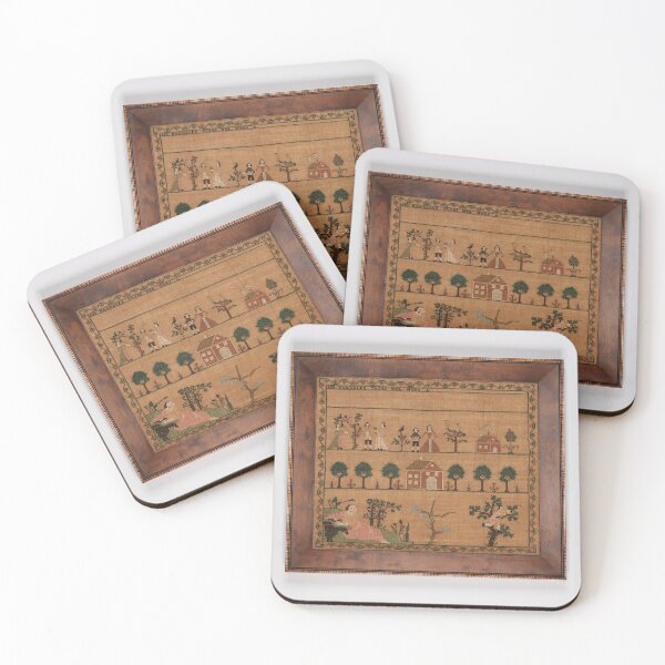 Item preview, American Embroidered Biblical Sampler 1802 designed and sold by AnimaliaStar.