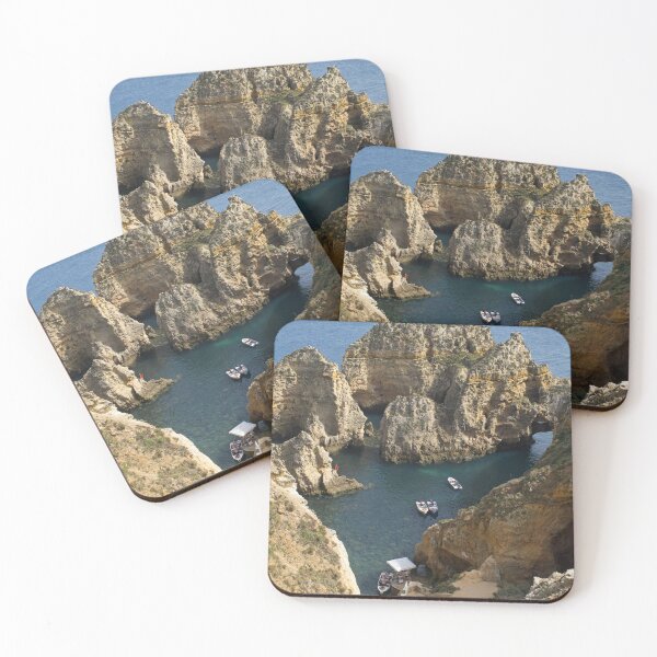 Item preview, Wonderful landscapes in Portugal. Scenic and coloured view of Ponta da Piedade in the Algarve region. Yellow rocky skerries. (vertical) designed and sold by Maurizio Fabbroni.