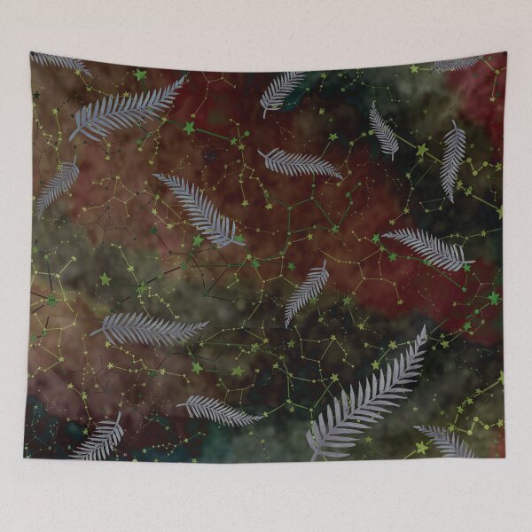 Item preview, Printed Ferns on Smokey Earth Sky designed and sold by emmajwhite11.