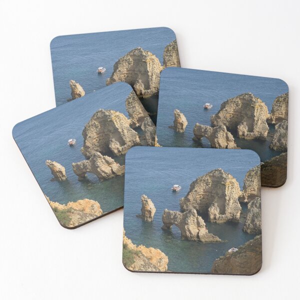 Item preview, Wonderful landscapes in Portugal. Scenic and coloured view of Ponta da Piedade in the Algarve region. Yellow rocky skerries. (vertical) designed and sold by Maurizio Fabbroni.