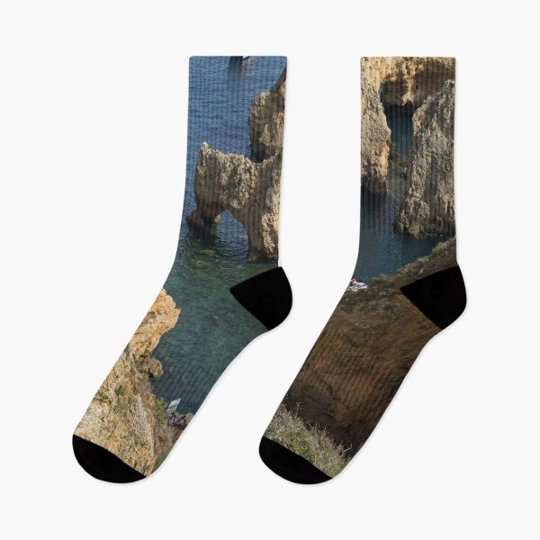 Item preview, Wonderful landscapes in Portugal. Scenic and coloured view of Ponta da Piedade in the Algarve region. Yellow rocky skerries. (vertical) designed and sold by Maurizio Fabbroni.