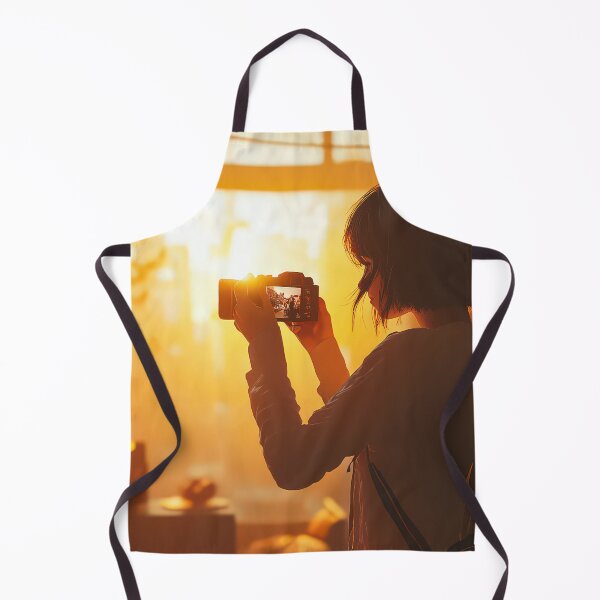 Item preview, Silhouette of girl capturing sunset with a camera. designed and sold by MystiS.