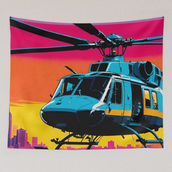 Item preview, Helicopter Soaring at Sunset designed and sold by GrizzlyCollective.