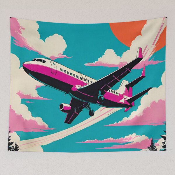 Item preview, Commercial Plane Soaring in the Sky designed and sold by GrizzlyCollective.