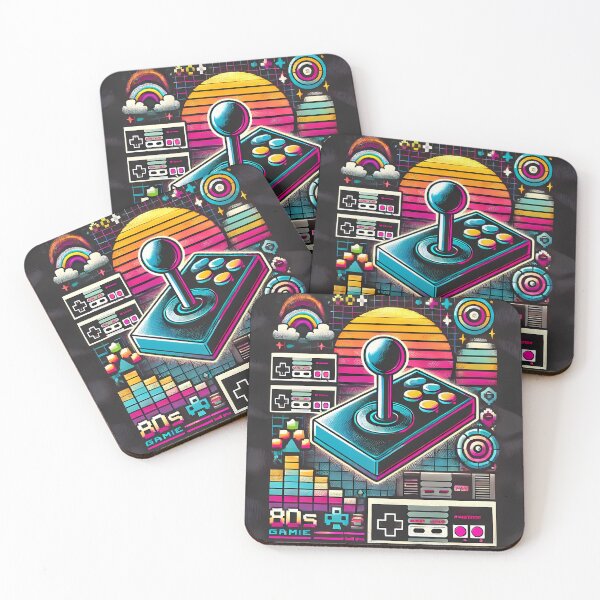 Item preview, Retro Gaming Vibes: 80s Joystick and Neon Graphics designed and sold by BeefStroganof.