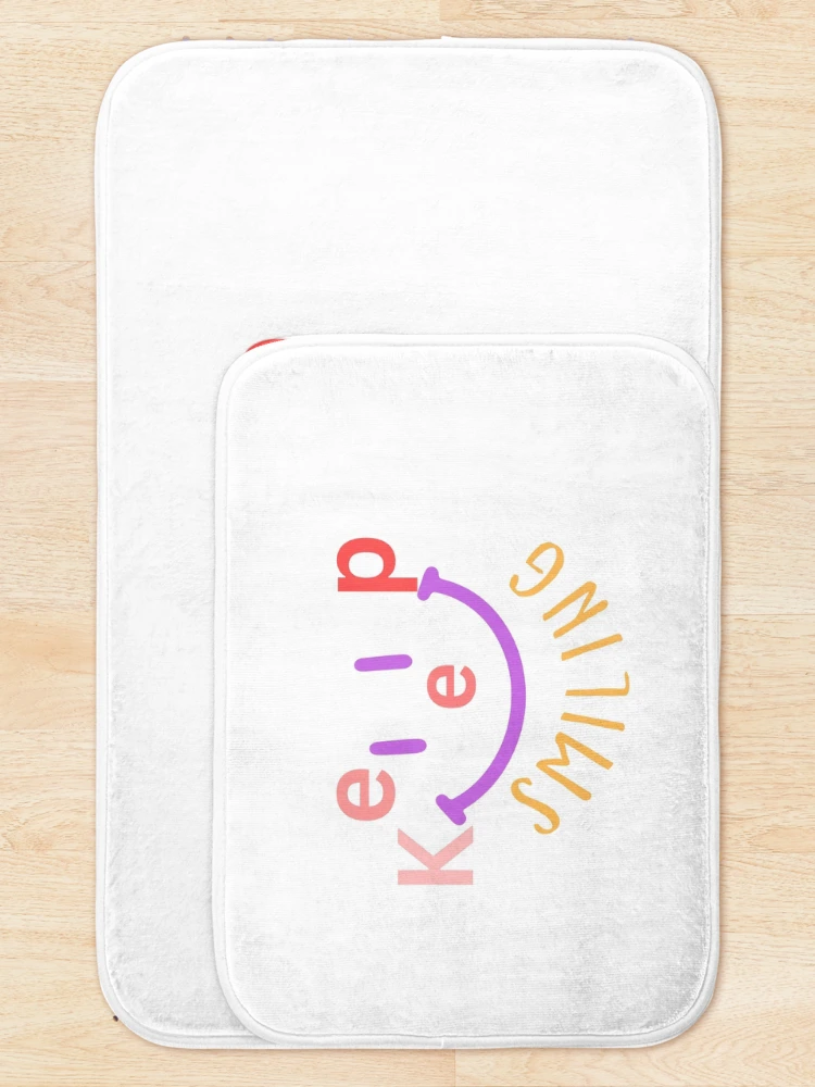 Thumbnail 5 of 6, Bath Mat, Keep Smiling designed and sold by Monem-RASH.