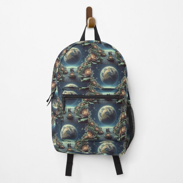 Item preview, Floral romantic Space Art: Couple Gazing at Earth designed and sold by choder61.