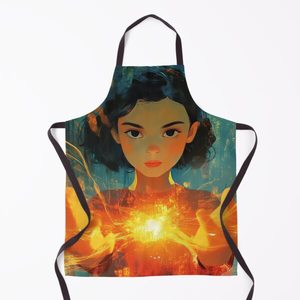 Item preview, Girl harnessing glowing energy with intense focus. designed and sold by MystiS.