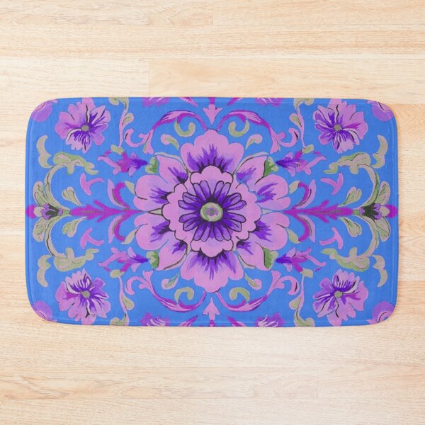 Item preview, Floral Pattern Rug Art Print, Wall Textile Decor, Floral Tapestry Design, Floral Rug Illustration designed and sold by vinciellastudio.