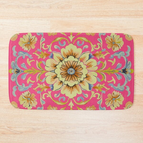 Item preview, Floral Pattern Rug Art Print, Wall Textile Decor, Floral Tapestry Design, Floral Rug Illustration designed and sold by vinciellastudio.