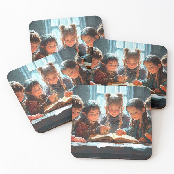 Item preview, Group of friends excitedly playing a fantasy board game. designed and sold by MystiS.