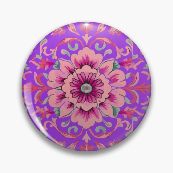 Item preview, Floral Pattern Rug Art Print, Wall Textile Decor, Floral Tapestry Design, Floral Rug Illustration designed and sold by vinciellastudio.