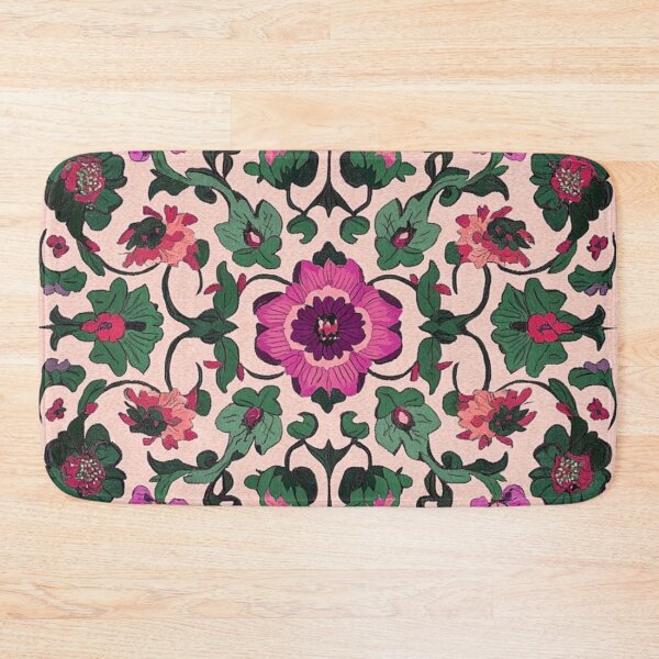 Item preview, Floral Pattern Rug Art Print, Wall Textile Decor, Floral Tapestry Design, Floral Rug Illustration designed and sold by vinciellastudio.