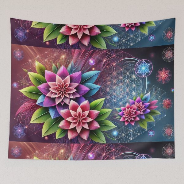 Aperçu de l'œuvre Harmonie du Mandala Floral en Fleurs créée et vendue par WildVista.