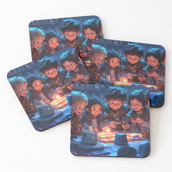 Item preview, Group of friends excitedly playing a fantasy board game. designed and sold by MystiS.