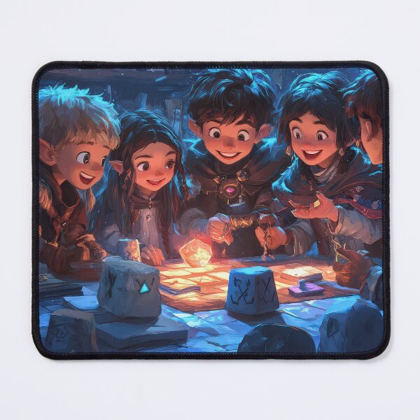 Item preview, Group of friends excitedly playing a fantasy board game. designed and sold by MystiS.