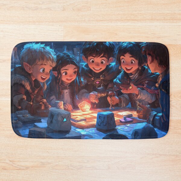 Item preview, Group of friends excitedly playing a fantasy board game. designed and sold by MystiS.