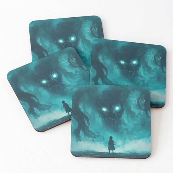 Item preview, Person facing a giant, menacing tentacled creature. designed and sold by MystiS.