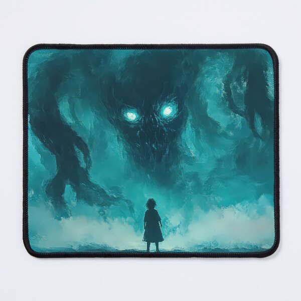 Item preview, Person facing a giant, menacing tentacled creature. designed and sold by MystiS.