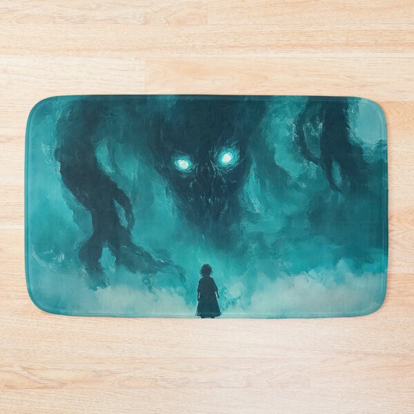 Item preview, Person facing a giant, menacing tentacled creature. designed and sold by MystiS.