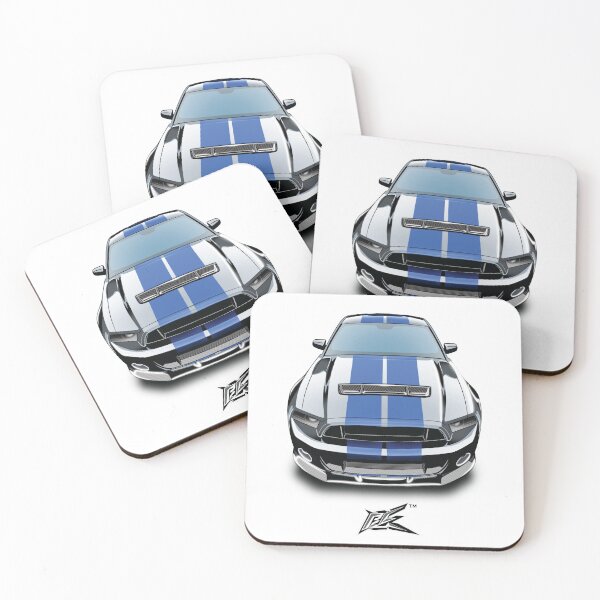 Item preview, ford mustang gt500 silver blue stripes  designed and sold by NaquashM.