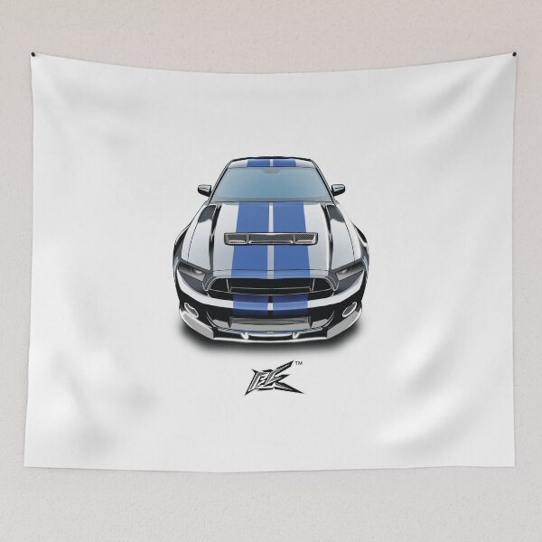 Item preview, ford mustang gt500 silver blue stripes  designed and sold by NaquashM.
