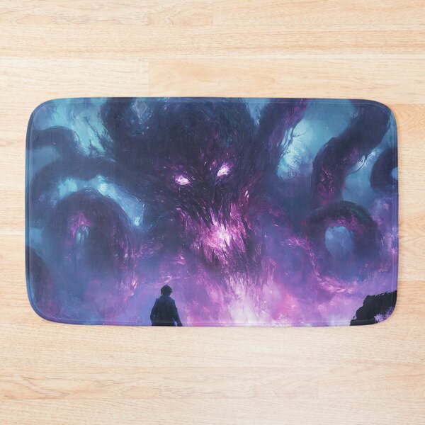 Item preview, Person facing a giant, menacing tentacled creature. designed and sold by MystiS.