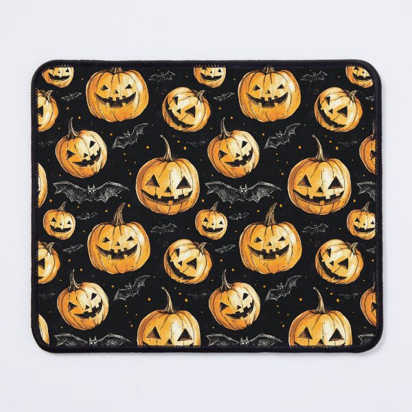 Item preview, Pumpkin and Bats Halloween Pattern designed and sold by ChuckleSpace.