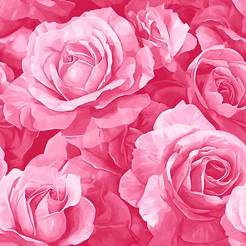 Artwork thumbnail, Pink Roses Pattern by ChuckleSpace