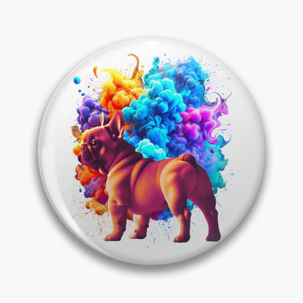 Item preview, Captivating French Bulldog with Vibrant Swirling Smoke | Photorealistic Art designed and sold by Satis Sukram.