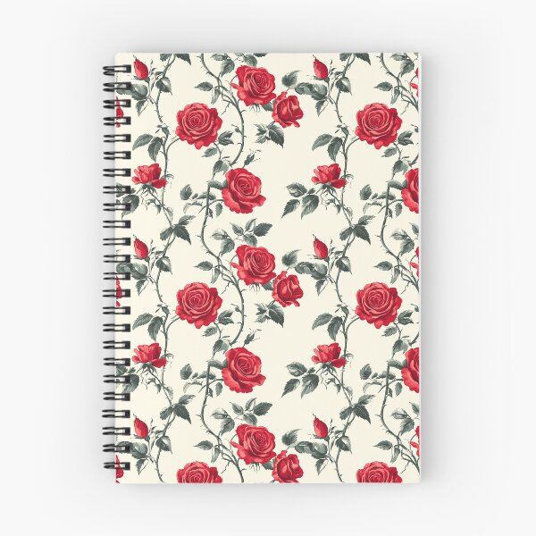 Item preview, Red Roses with White Background Pattern designed and sold by ChuckleSpace.