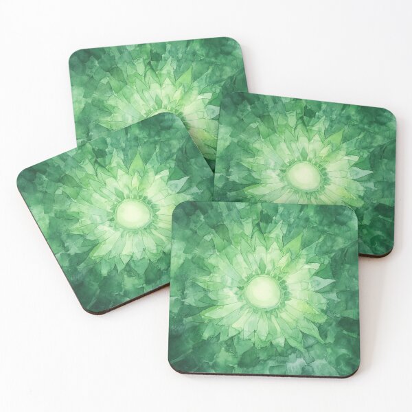 Item preview, Heart Chakra Green Mandala designed and sold by mooncatcrystals.