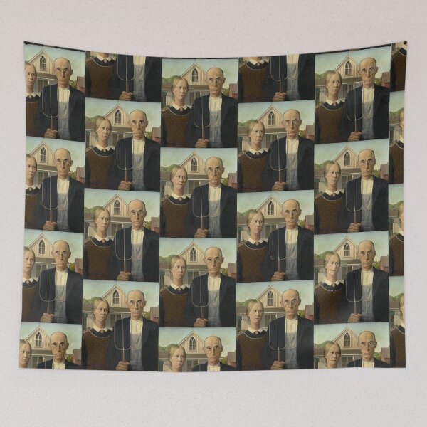 Item preview, American Gothic - Grant Wood designed and sold by Mamie Pinson.