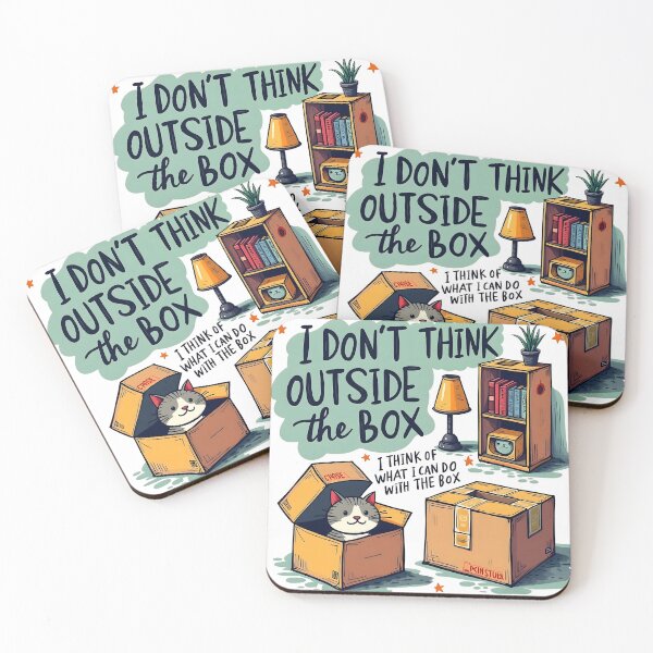 Item preview, I dont think outside the box - creative edition - Cat designed and sold by pixelated_echoes.
