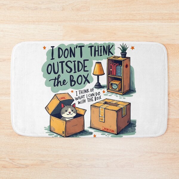 Item preview, I dont think outside the box - creative edition - Cat designed and sold by pixelated_echoes.