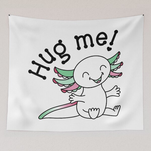 Item preview, Hug me! Cute Axolotl in Abrosexual Pride colors designed and sold by JoyfulJen.
