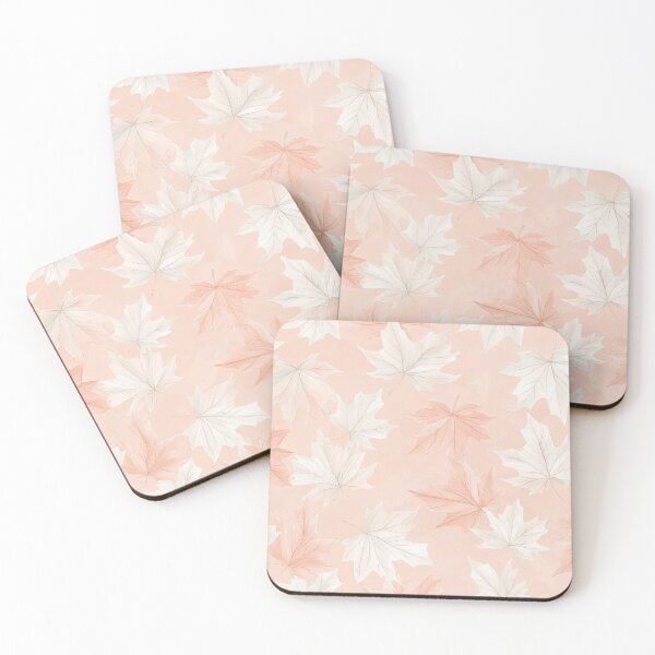 Item preview, Soft Peach and Beige Fall Leaves designed and sold by mooncatcrystals.