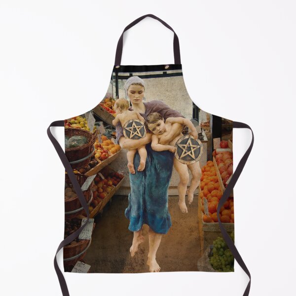 Item preview, Two Pentacles Tarot Motherhood Multitasking Daily Life designed and sold by SoulscapeStudio.